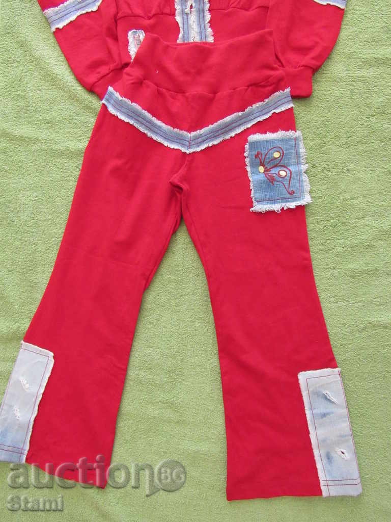 Red set and trousers set, new, size 11 - 7