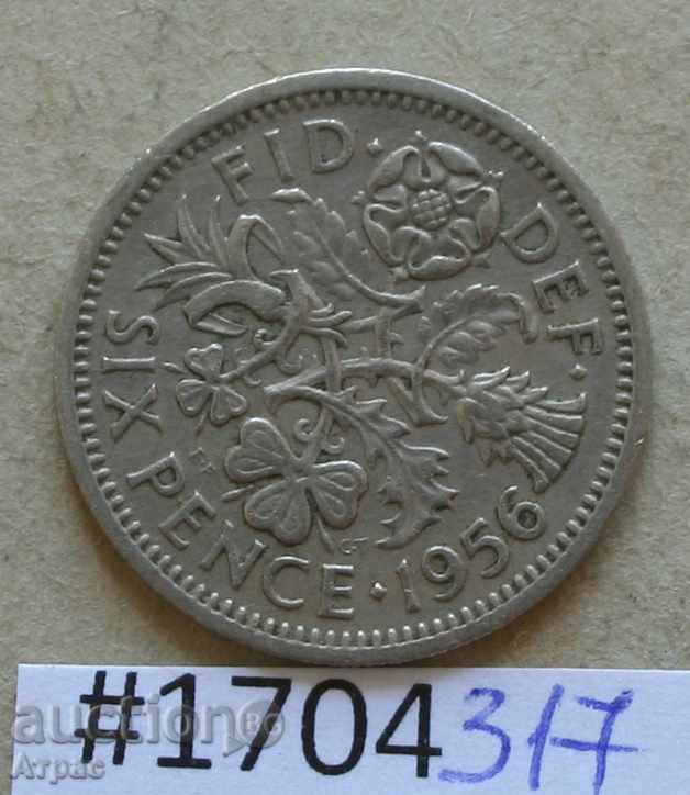 6 pence 1956 United Kingdom