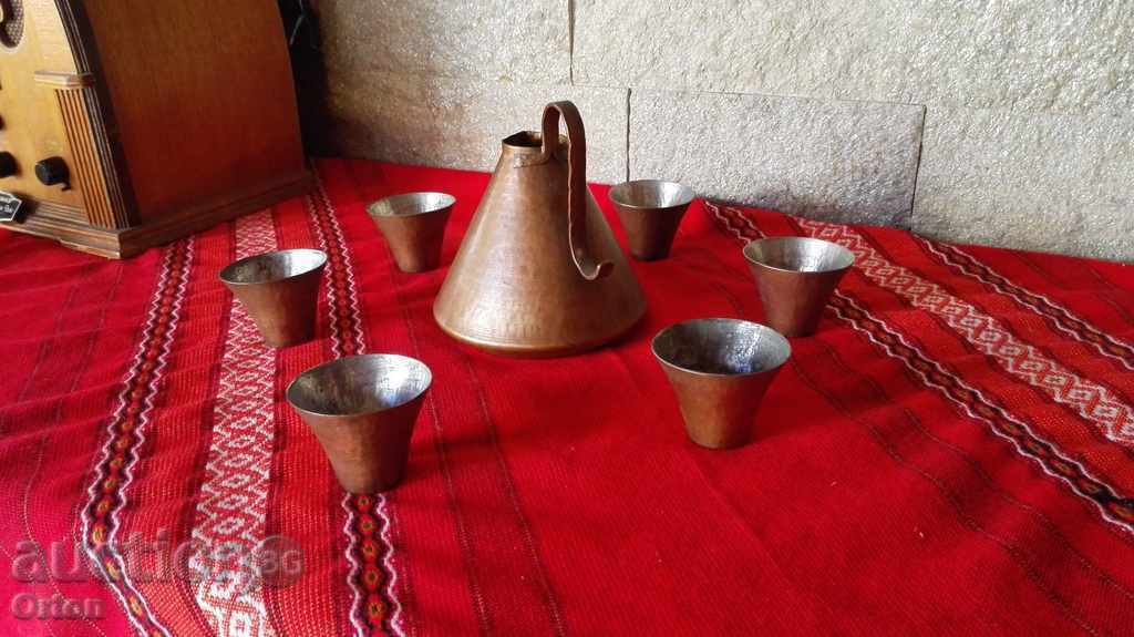 Old wrought copper service shop for grated brandy with price 109.00 BGN | € 55.73 Old wrought copper service shop for grated brandy with price 109.00 BGN | € 55.73