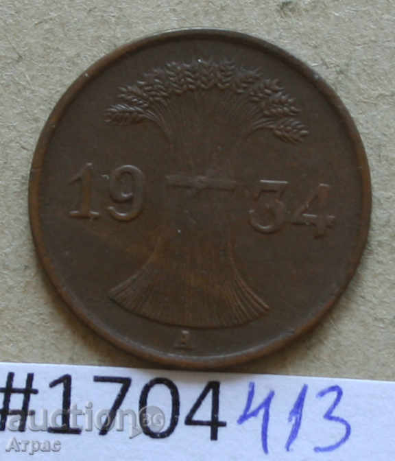 1 rayhspfenig 1934 A-Germania cu preț € 2.25 | 4.40 BGN 1 rayhspfenig 1934 A-Germania cu preț € 2.25 | 4.40 BGN