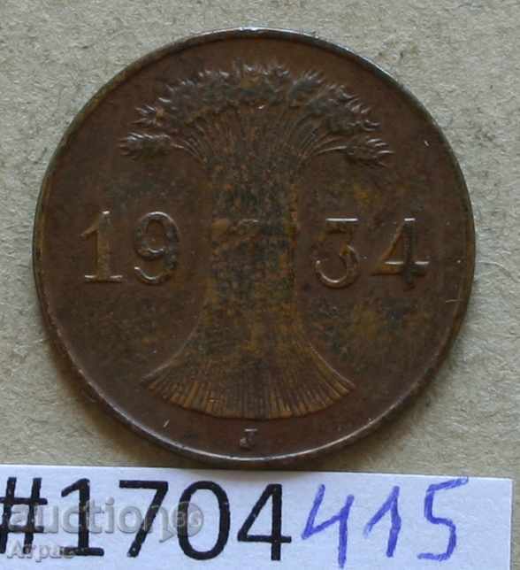 1 rayhspfenig 1934 J-Germania cu preț € 0.72 | 1.41 BGN 1 rayhspfenig 1934 J-Germania cu preț € 0.72 | 1.41 BGN