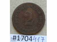 2 penny 1875 E-Germania