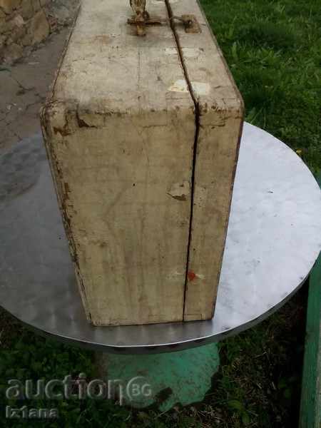 Delivery of An old wooden suitcase Delivery of An old wooden suitcase