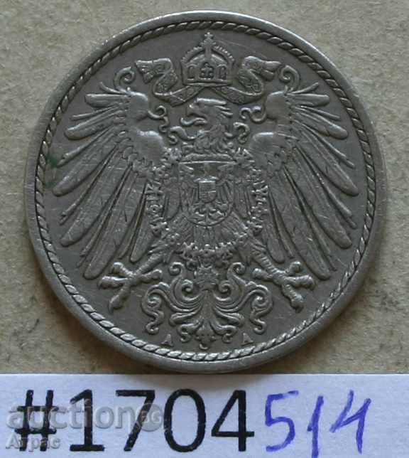 5 pfennig 1900 A-Germania cu preț € 0.77 | 1.51 BGN