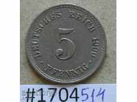 5 pfennig 1900 A-Germania