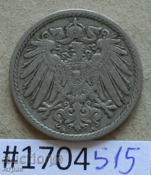 5 pfennig 1900 A-Germania cu preț € 0.77 | 1.51 BGN