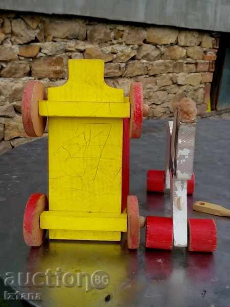 Παλιά ξύλινο άλογο παιχνίδι με καλάθι - 6 Παλιά ξύλινο άλογο παιχνίδι με καλάθι - 6