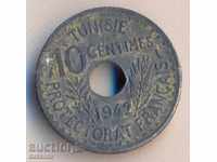 Τυνησία 10 centimes 1942, ψευδάργυρο