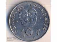 Френска Полинезия 10 франка 1975 година