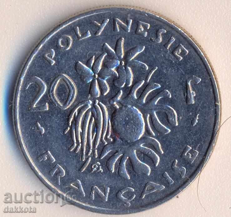Γαλλική Πολυνησία 20 φράγκα το 1991