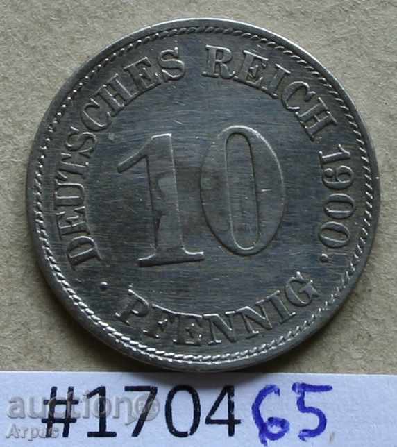 10 pfennig 1900 E -Germania