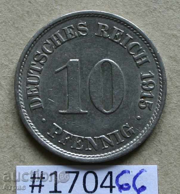 10 пфениг 1915 J   -Германия  отлично качество