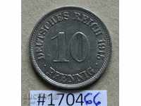 10 Pfennig 1915 J-Germania calitate excelenta