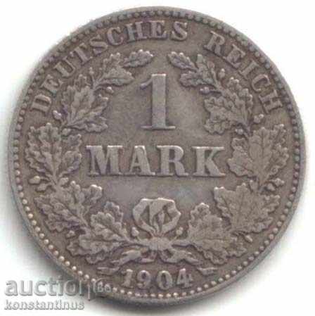 Germany Reich 1 Mark 1904 J Rare