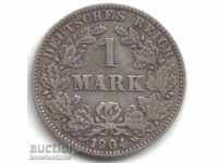 Germany Reich 1 Mark 1904 J Rare