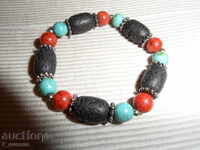 BRACELET turquoise, coral, up to 12 mm Unique!