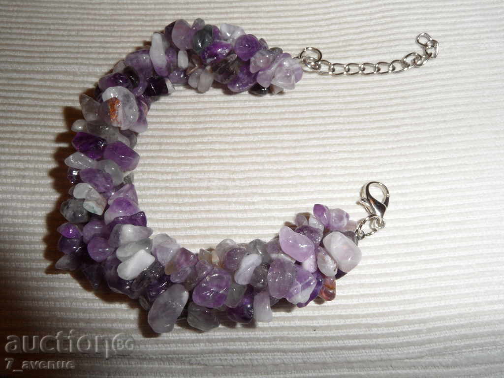 3 rânduri Ametist brățară - până la 18 mm unice! 3 rânduri Ametist brățară - până la 18 mm unice!
