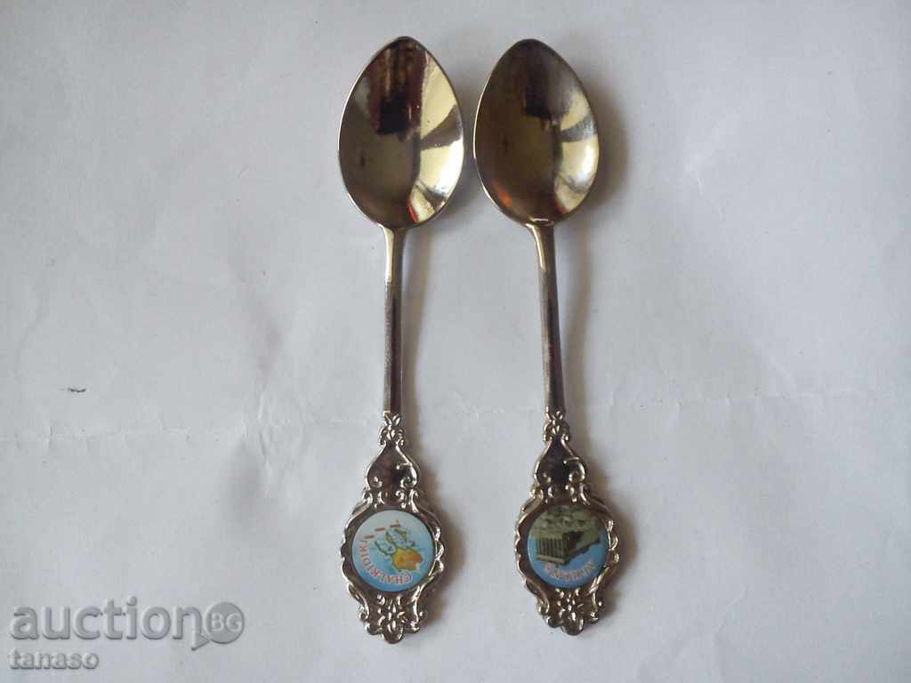 Licitație Două lingurițe de cafea suveniruri - Atena și Halkidiki Licitație Două lingurițe de cafea suveniruri - Atena și Halkidiki