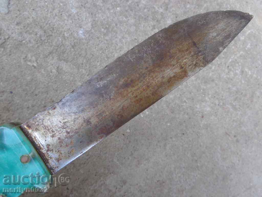 Hand forged knife with edelweiss and a picture of the master kama kulak - 6 Hand forged knife with edelweiss and a picture of the master kama kulak - 6