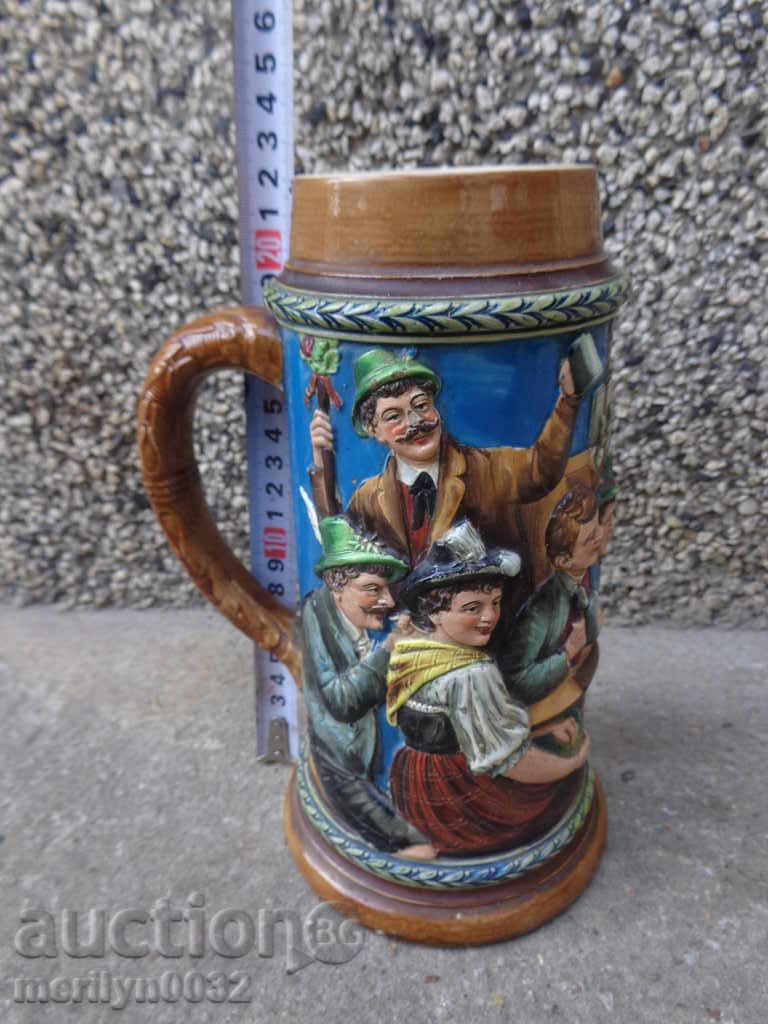Auction  German mug 1 liter ORIGINAL 1930 porcelain markings