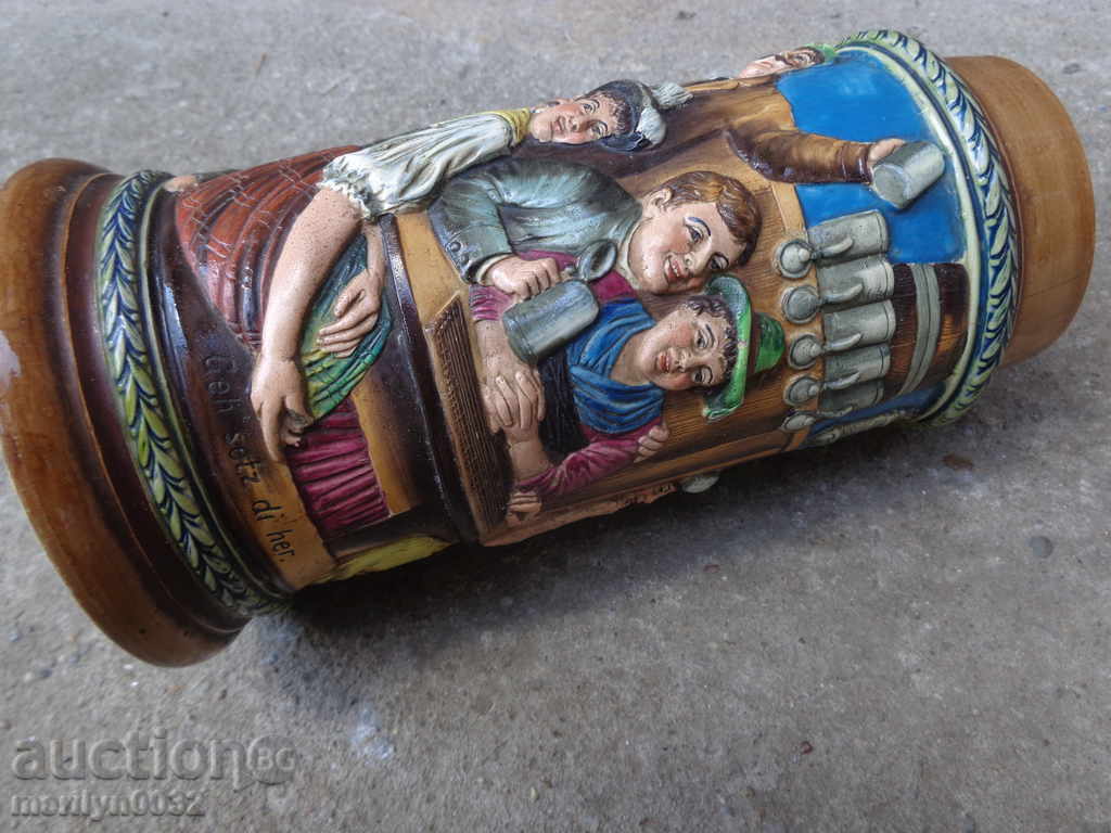 German mug 1 liter ORIGINAL 1930 porcelain markings - 6