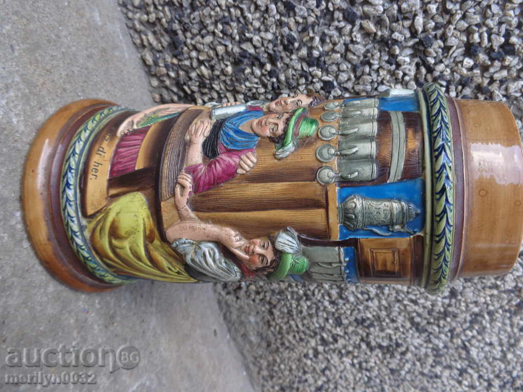 German mug 1 liter ORIGINAL 1930 porcelain markings - 7