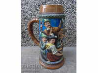German mug 1 liter ORIGINAL 1930 porcelain markings