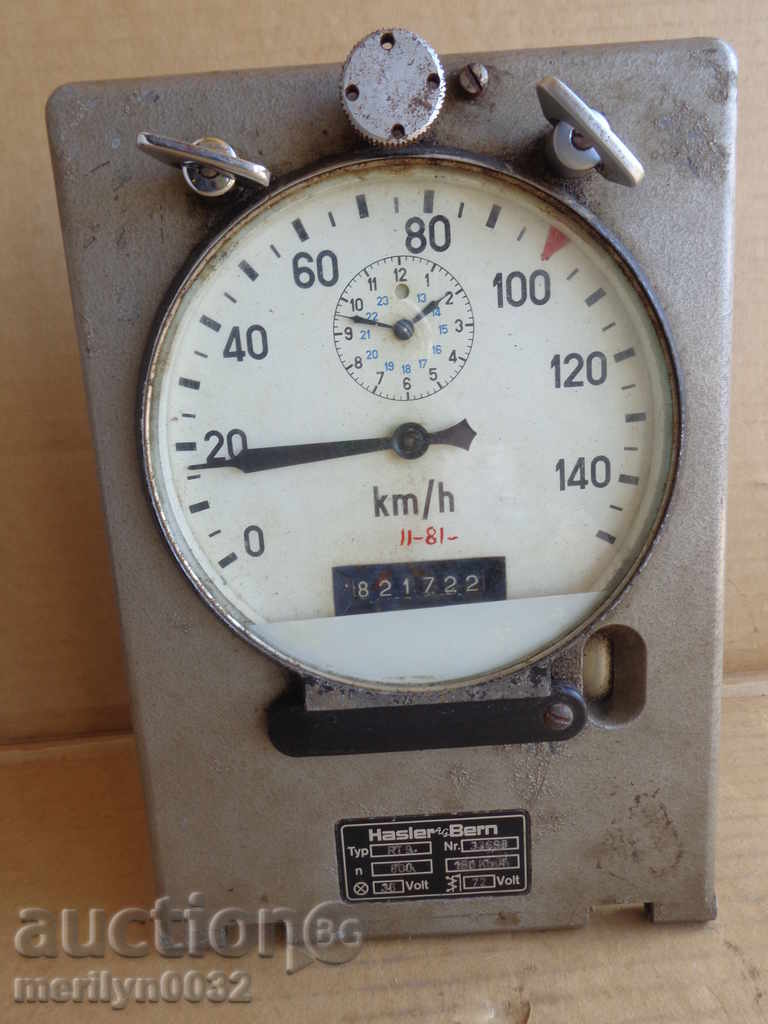 Οδόμετρο ρολόι ατμομηχανή Hesler Α.Ε. Ελβετία ΕΡΓΑ
