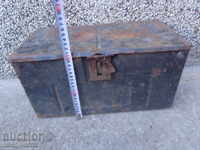 Metal army chest, chest, box