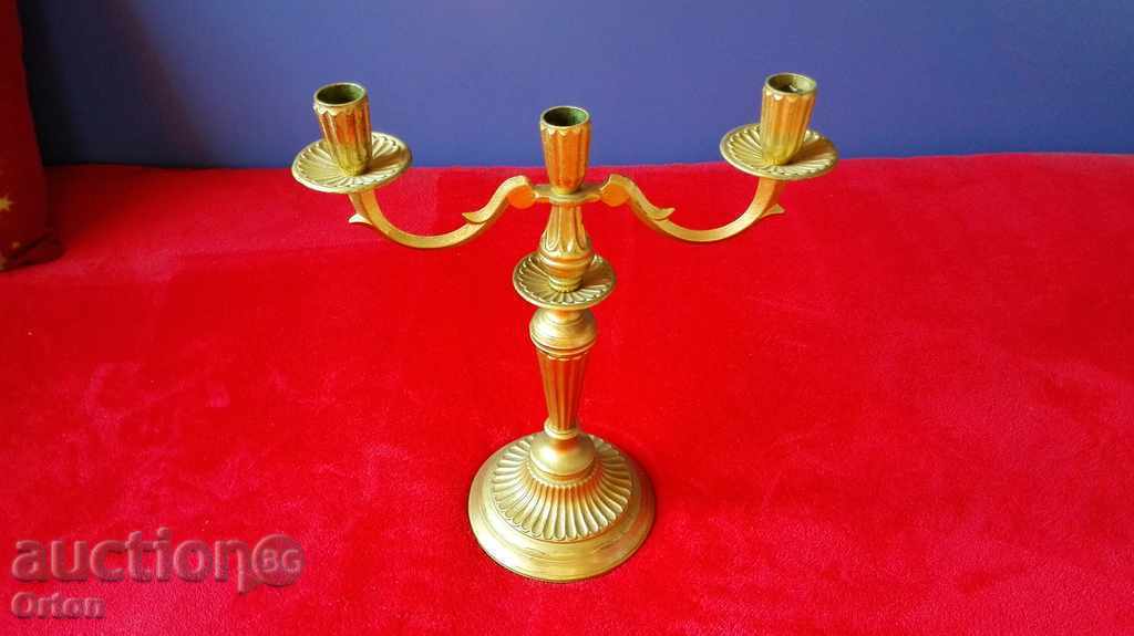 Old bronze candlestick