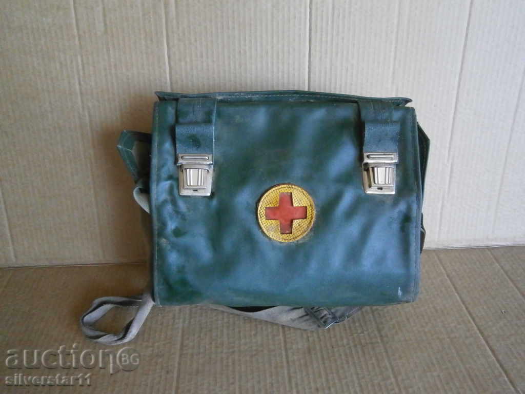 Ιατρική τσάντα Δεύτερο Παγκόσμιο Πόλεμο WW2 Ερυθρού Σταυρού