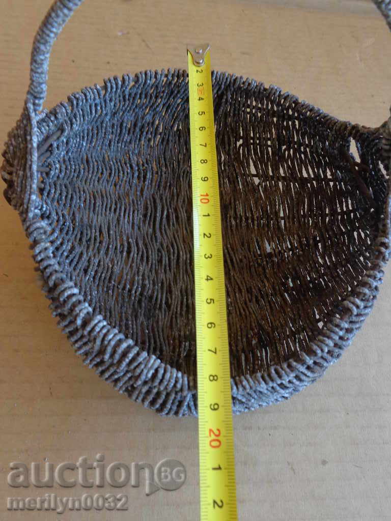 Old metal basket for Easter eggs basket picnic box - 5 Old metal basket for Easter eggs basket picnic box - 5