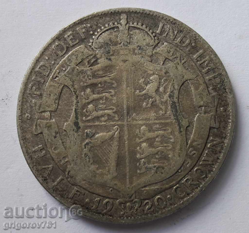 1/2 Crown 1920 ασημί - Ηνωμένο Βασίλειο - ασημένιο νόμισμα 9 με τιμή € 10.23 | 20.01 BGN
