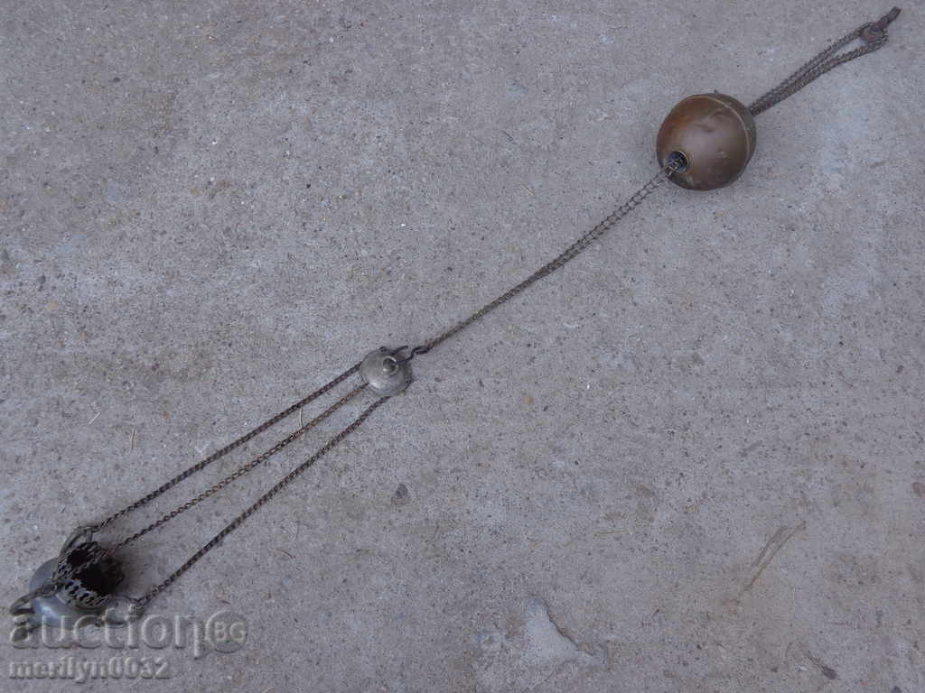 Old censer with weight for lifting icon, religion, cross Jesus with price 99.00 BGN | € 50.62 Old censer with weight for lifting icon, religion, cross Jesus with price 99.00 BGN | € 50.62