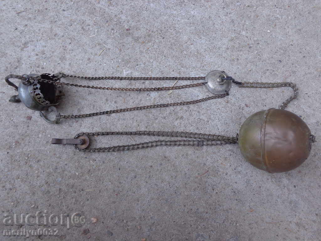 Auction Old censer with weight for lifting icon, religion, cross Jesus Auction Old censer with weight for lifting icon, religion, cross Jesus