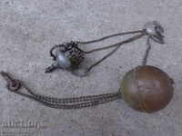 Veche candelă cu greutate pentru ridicare icoană, religie, cruce Iisus