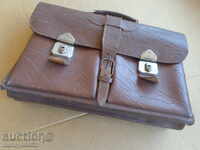 Old leather bag, wallet, suitcase early twentieth century