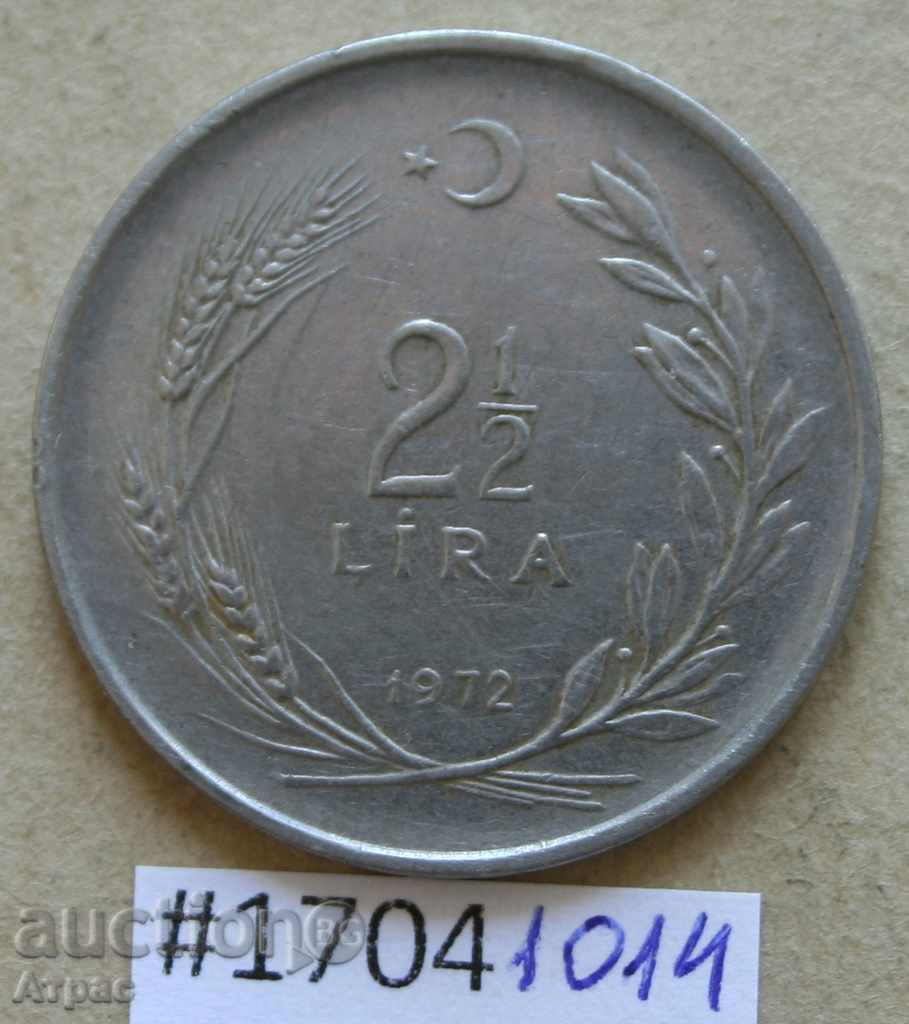 2,1 / 2 λίρες 1972 Τουρκία
