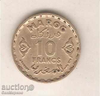 +Мароко  10  франка  АН 1371 г.