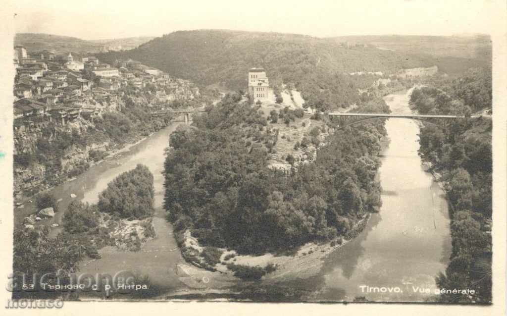 Old postcard - Tarnovo with river Yantra