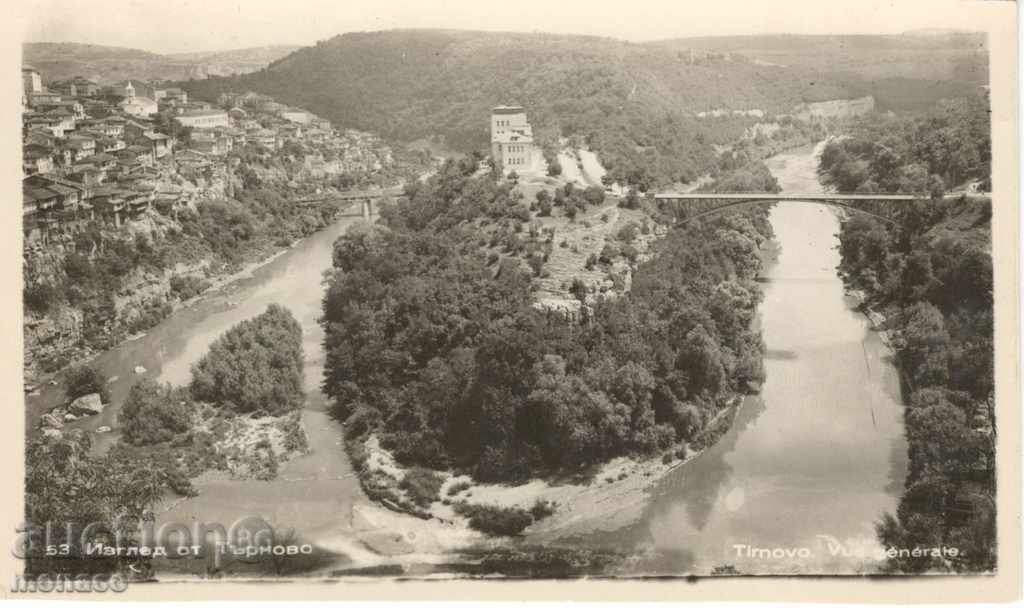Old postcard - Tarnovo with river Yantra