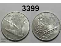 Италия 10 лири 1956 отлична AU монета