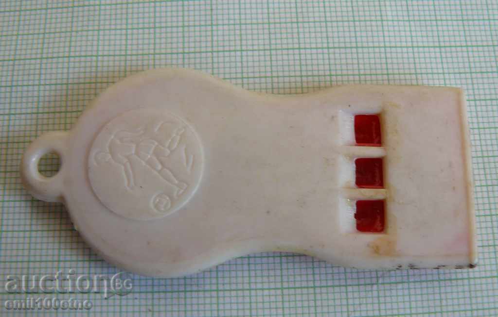 Auction Children's whistle with the emblem of CSKA Red Flag Auction Children's whistle with the emblem of CSKA Red Flag