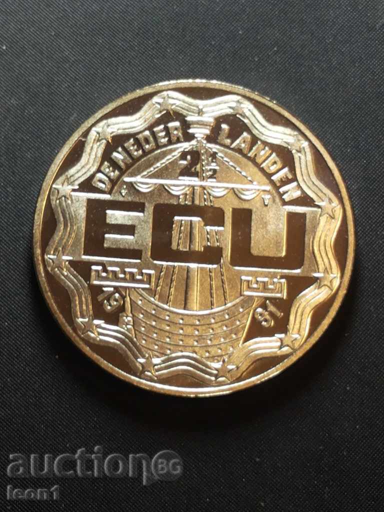 Netherlands SET ECU 1991 UNC - 6