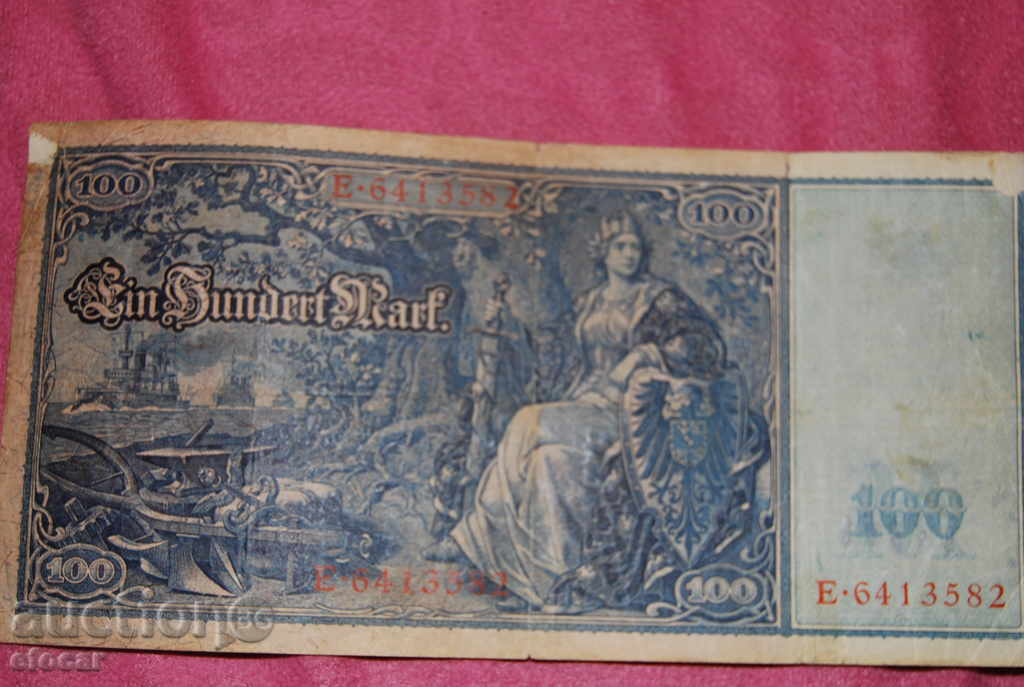 100 marks Germany 1910 red seal with price 22.00 BGN | € 11.25 100 marks Germany 1910 red seal with price 22.00 BGN | € 11.25