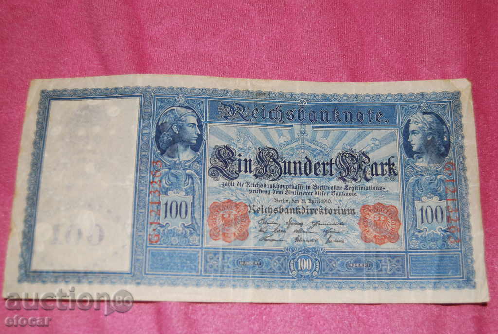 100 marks Germany 1910 red seal