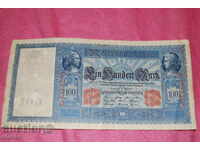 100 marks Germany 1910 red printing