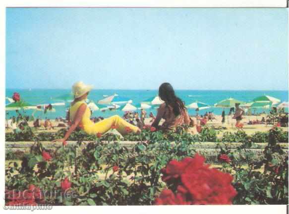 Картичка  България  Варна  Златни пясъци На плажа 2*