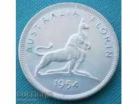 Australia 1 Florin 1954 Argint UNC