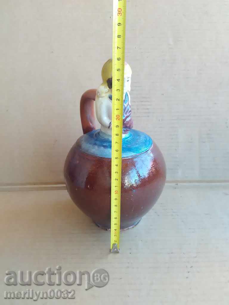 Auction Old pitcher girl, pottery, jar, crown Auction Old pitcher girl, pottery, jar, crown